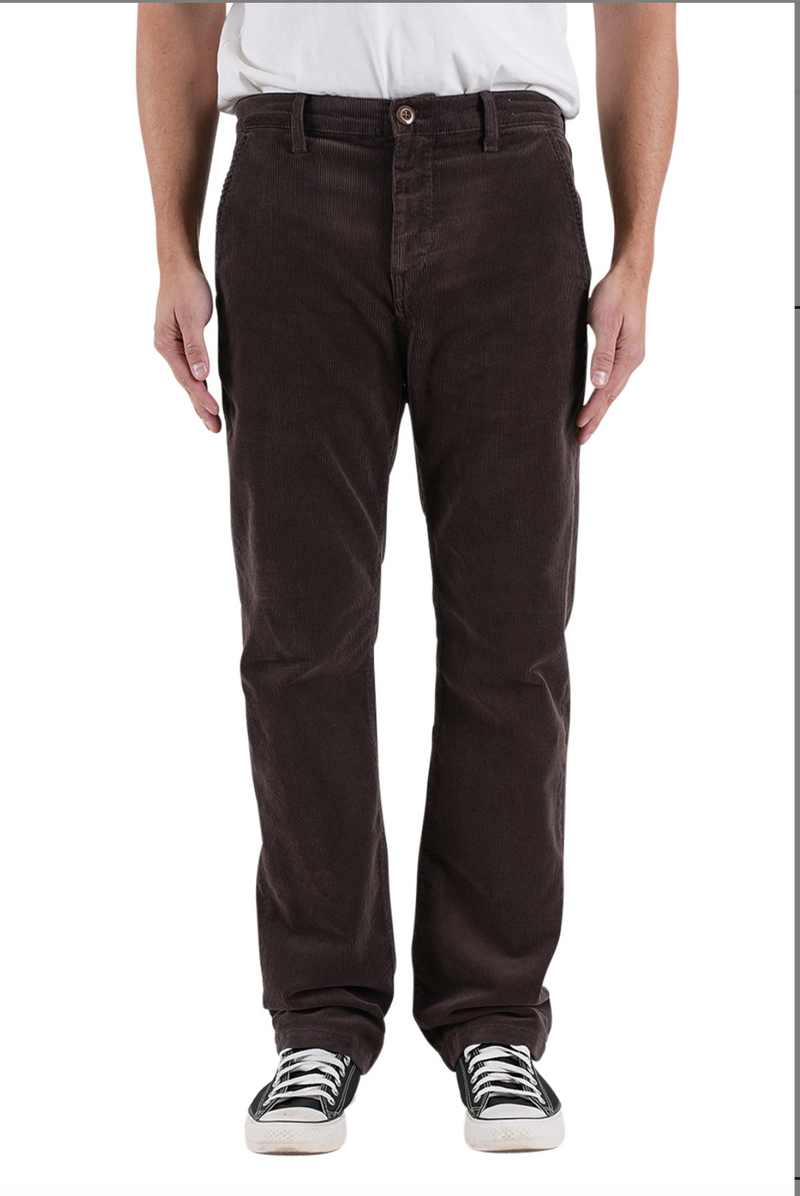 The "Pipe" 16W Carob Stretch Cord Chino by Hiroshi Kato