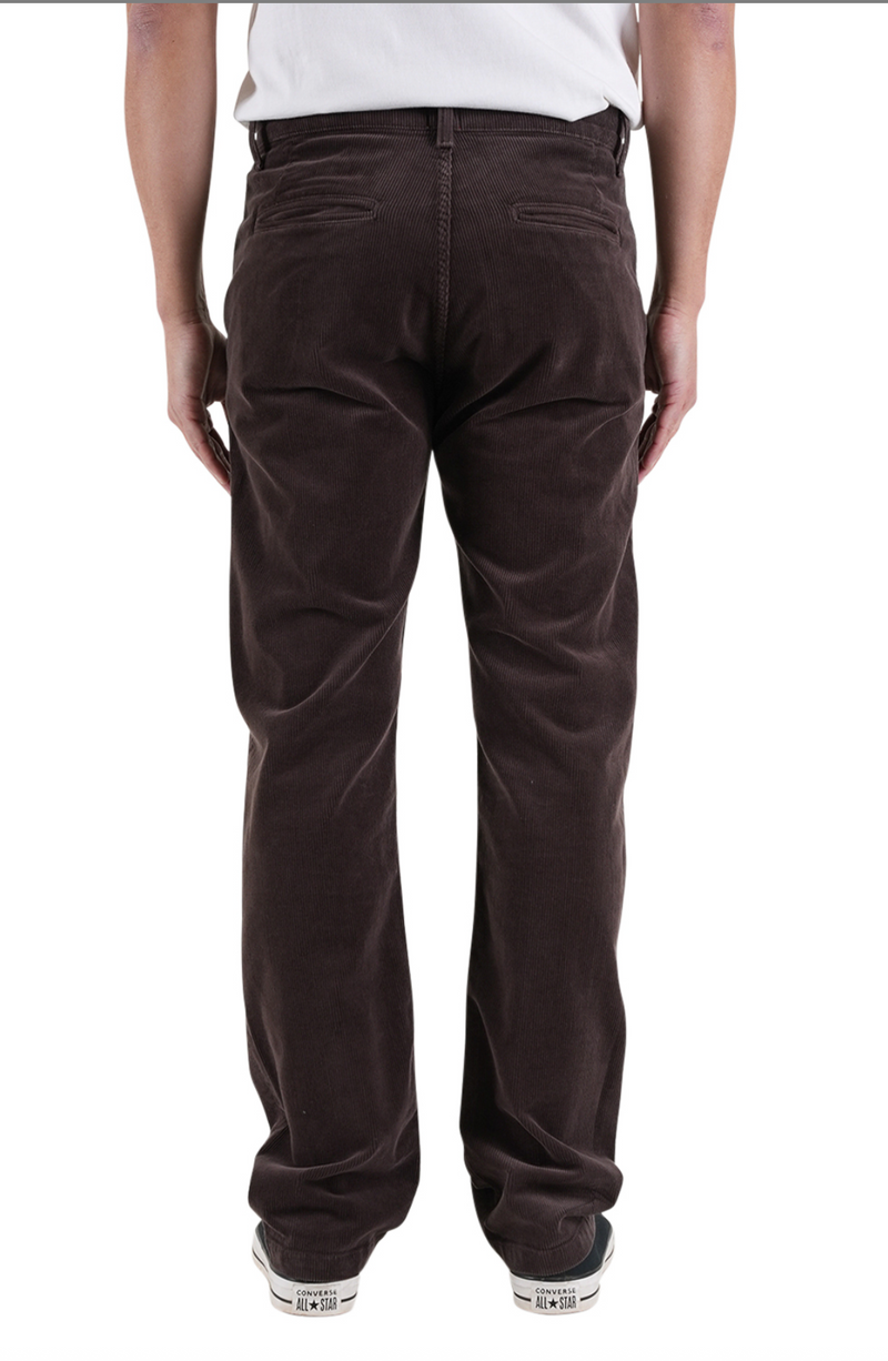 The "Pipe" 16W Carob Stretch Cord Chino by Hiroshi Kato