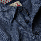 Navy / White Fineline Jersey Polo by Relwen