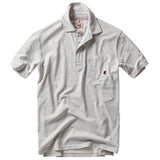 Stone / White Fineline Jersey Polo by Relwen