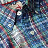 Green / Blue / Multi Madras Campshirt by Relwen