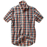 Orange/Navy/Yellow Madras Campshirt by Relwen