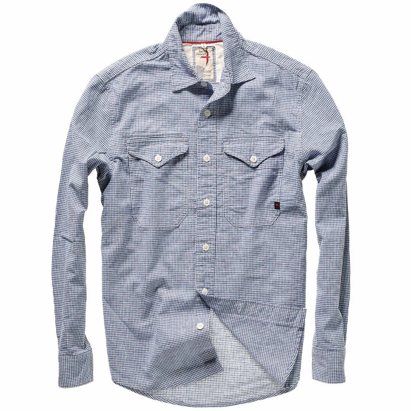 Relwen White / Blue Deco Check Utility Shirt