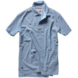 Relwen Brt Blue / White Stripe Ringspun Polo