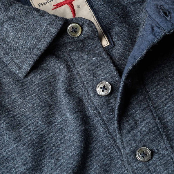 Relwen Navy Marl Ringspun Polo