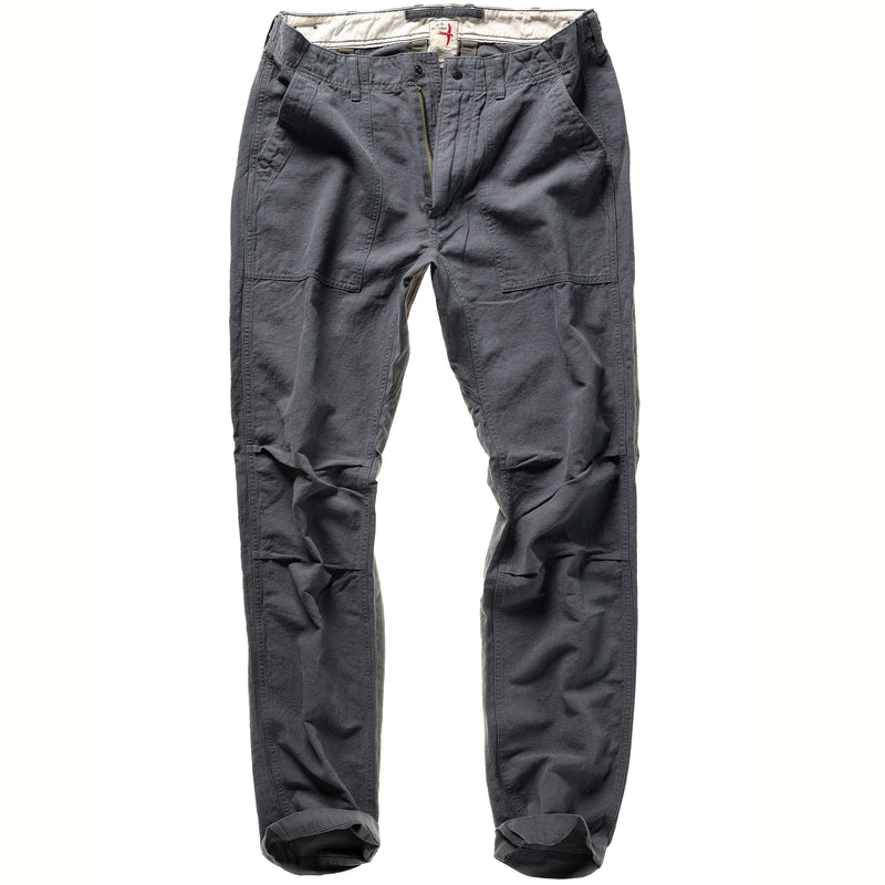 Dark Smoke Cotton / Linen Supply Pant by Relwen