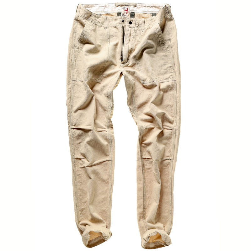 Lt Khaki Cotton / Linen Supply Pant by Relwen