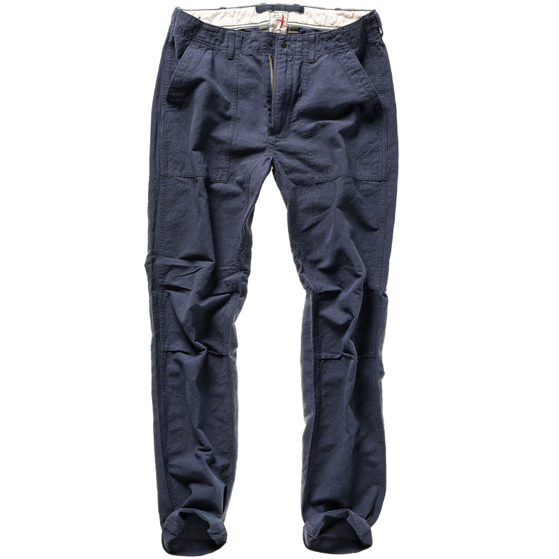 Navy Cotton / Linen Supply Pant by Relwen