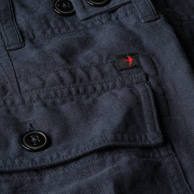Navy Cotton / Linen Supply Pant by Relwen