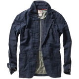Relwen Dark Navy Hopsack Tropical Trap Blazer