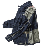 Relwen Dark Navy Hopsack Tropical Trap Blazer