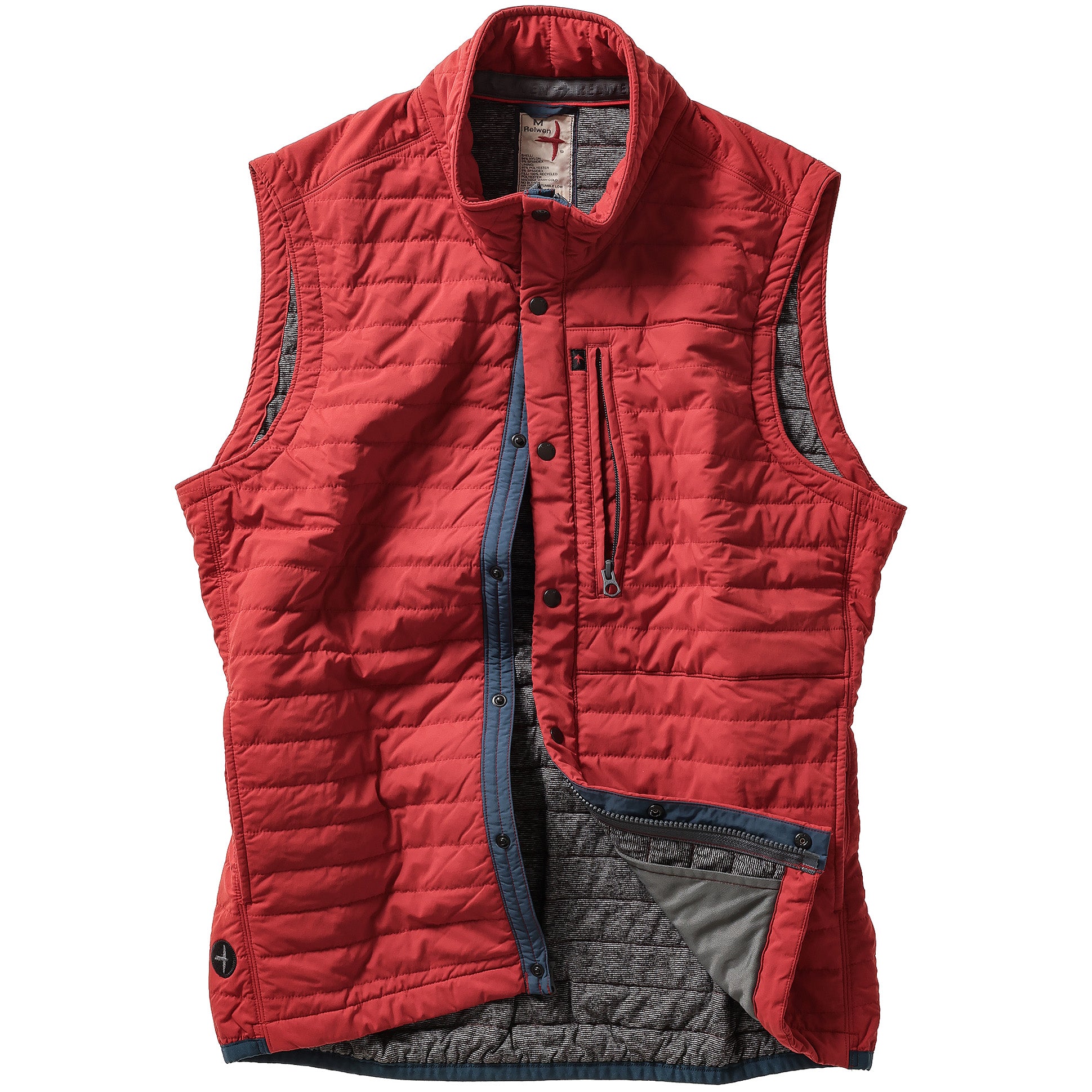 Cardinal Red Windzip vest by Relwen – The Royal Bloke