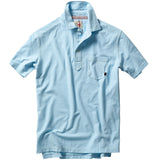 Cloud Blue Stretch Pique Slot Polo by Relwen