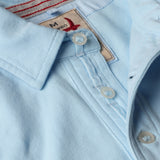 Cloud Blue Stretch Pique Slot Polo by Relwen