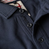 Navy Stretch Pique Slot Polo by Relwen