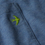 French Blue Heather Ringspun Pocket Tee by Relwen