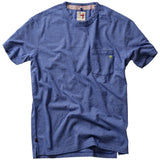 Royal / White Dbl Feedstripe Pocket Tee by Relwen