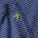 Royal / White Dbl Feedstripe Pocket Tee by Relwen