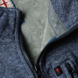 Navy Fleck Micropile Half-Zip by Relwen