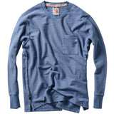 Lt Marine Heather L/S Vintage Pique Pocket Crew by Relwen