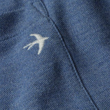 Lt Marine Heather L/S Vintage Pique Pocket Crew by Relwen