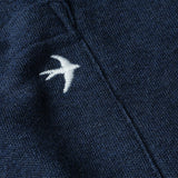 Navy Heather L/S Vintage Pique Pocket Crew by Relwen