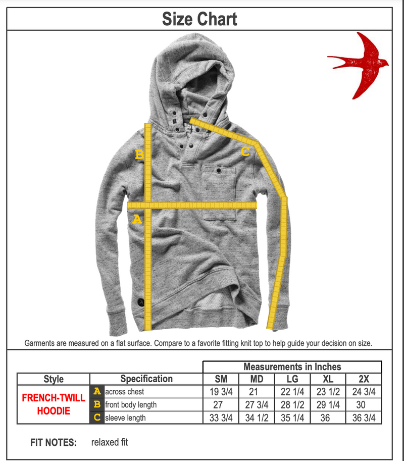 Lt Blue French Twill Hoodie by Relwen