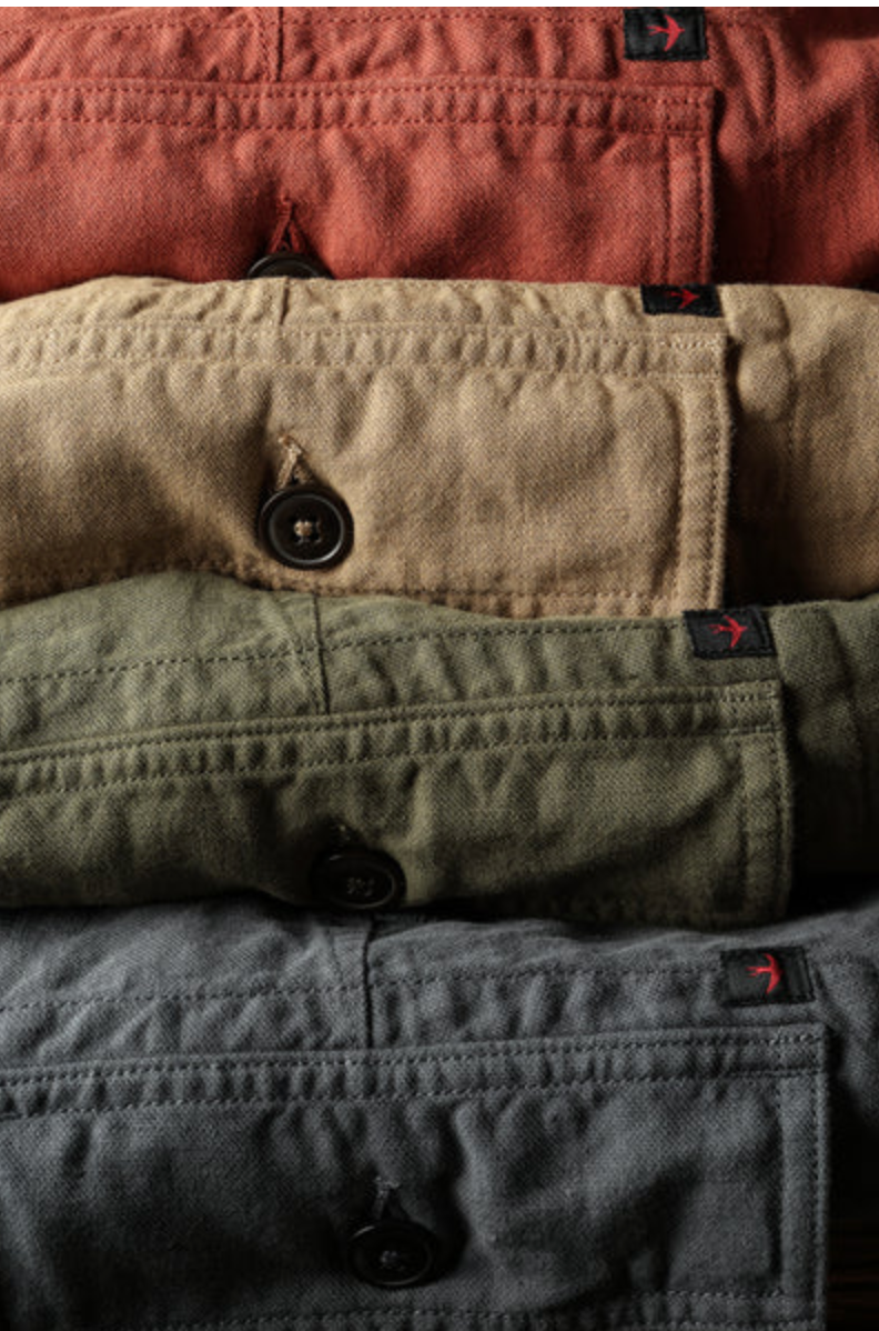 Brick Fade Cotton / Linen Supply Short by Relwen - 9"