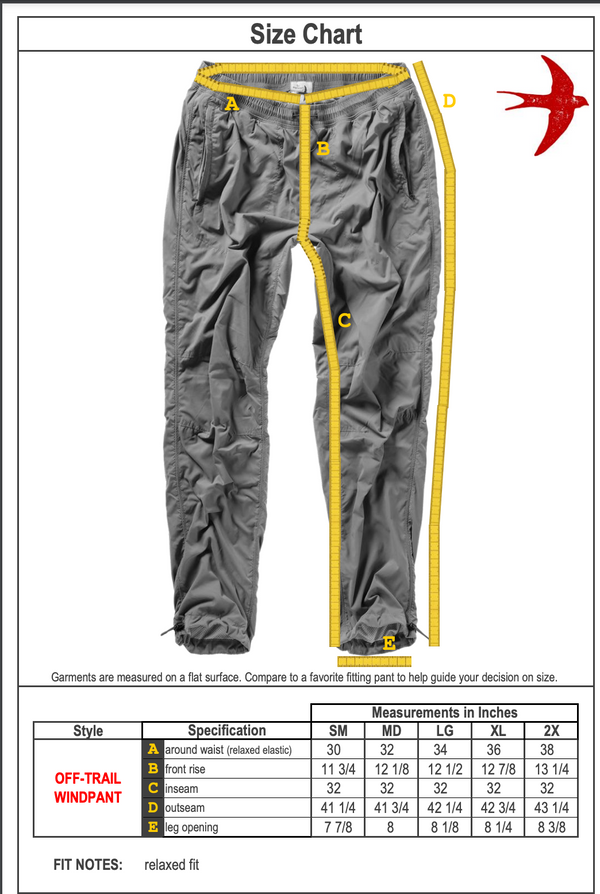 Lt Steel Off-Trail Windpant by Relwen