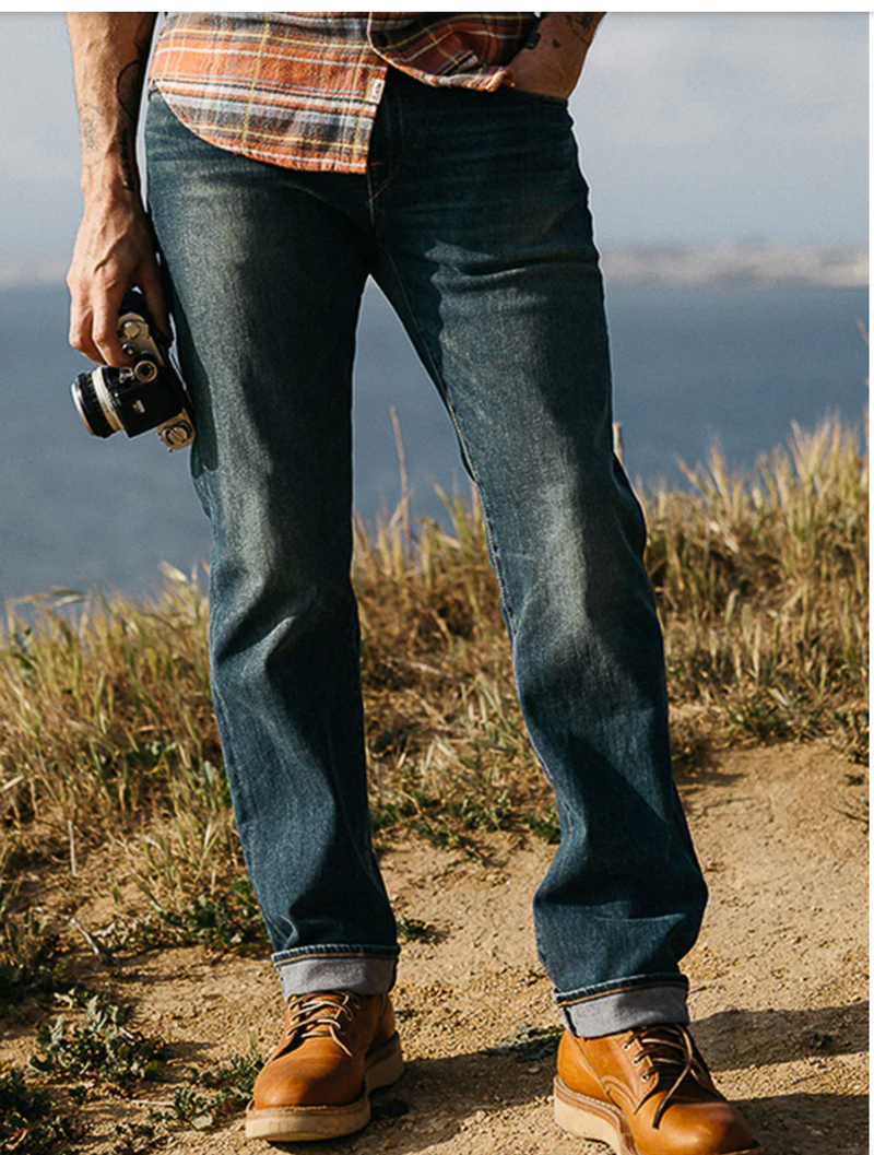 The "Hammer" Straight Leg  - 10.5 oz Selvedge Denim "Rain" Wash by Hiroshi Kato
