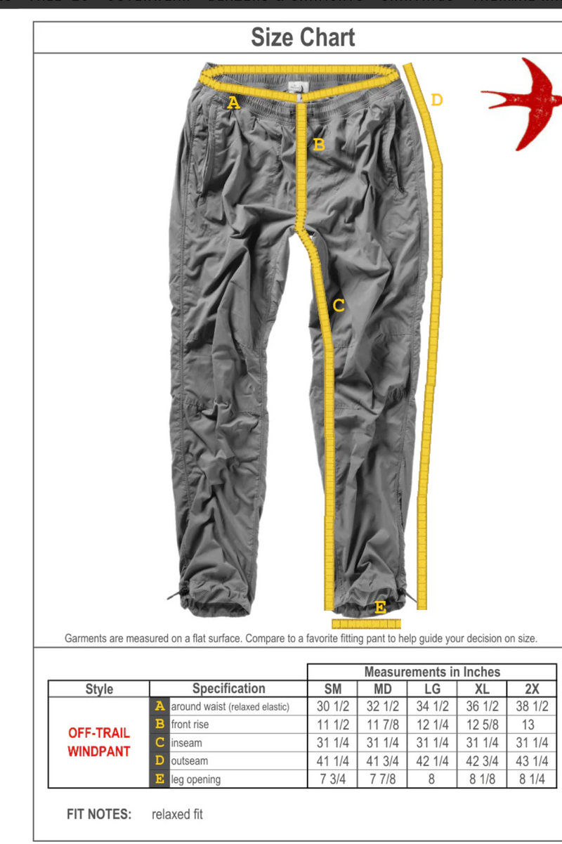 Relwen Orange Off-Trail Windpant