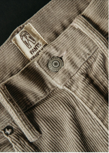 The "Pen" Slim Lt Grey Stretch Pinwale Cord Pant by Hiroshi Kato