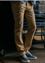 Pen Slim 10oz 4-Way Stretch Rustic Copper Selvedge Denim by Hiroshi Kato