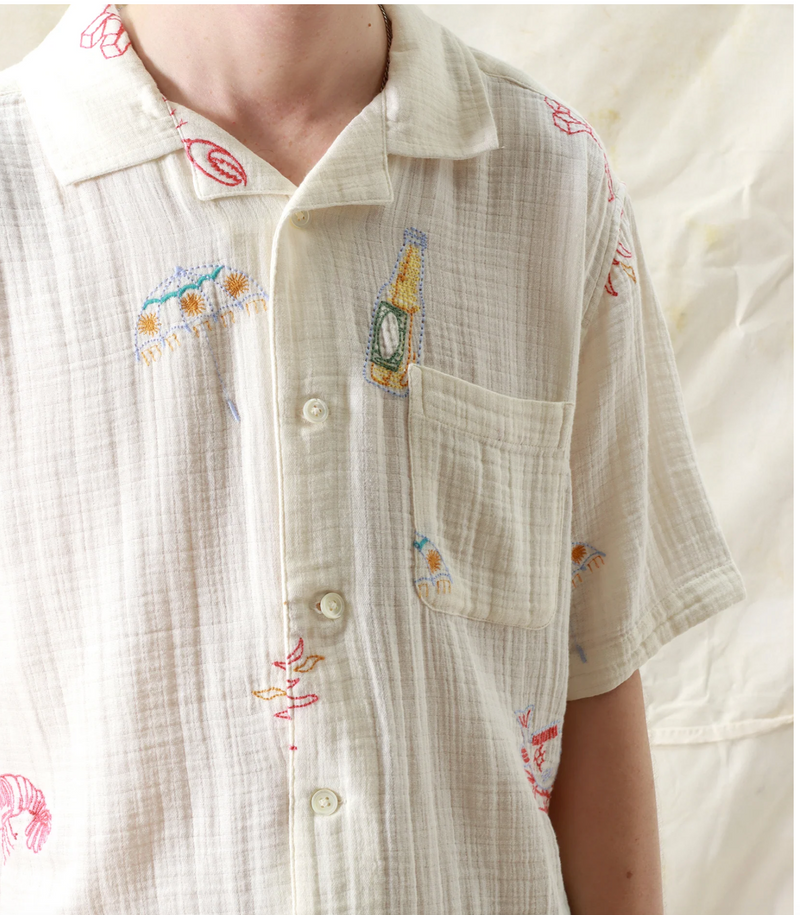 Stachio "Summer Menu" Short Sleeve Shirt by Far Afield