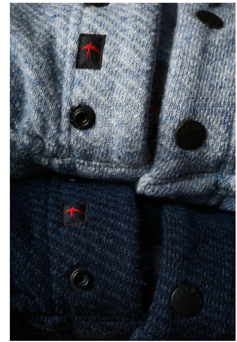 Lt Blue French Twill Hoodie by Relwen
