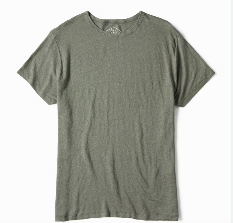 Jade Linen "Sun" SS Crewneck Tee by Alex Crane