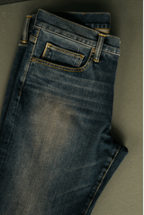 The "Hammer" Straight Leg  - 10.5 oz Selvedge Denim "Rain" Wash by Hiroshi Kato