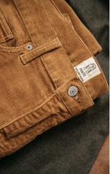The "Pen Slim" Khaki Stretch Pinwale Cord Pant by Hirioshi Kato
