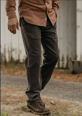 The "Pipe" 16W Anchor Grey Stretch Cord Chino by Hiroshi Kato