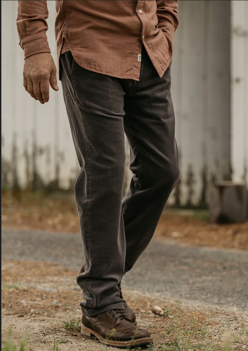 The "Pipe" 16W Anchor Grey Stretch Cord Chino by Hiroshi Kato
