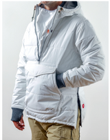 White Nylon Ripstop Boarder Anorak by Relwen