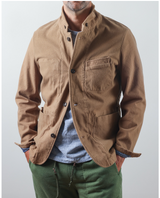 Camel Moleskin Trap Blazer by Relwen