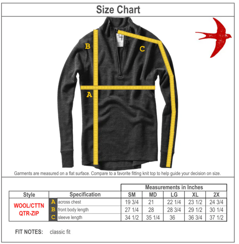 Dark Heather Navy  Wool / Cotton Quarter-Zip by Relwen