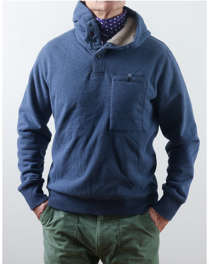 Dark  Grey Heather Superfleece Hoodie by Relwen