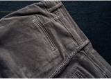 Hiroshi Kato "Pipe" Anchor Grey Straight Leg Stretch Cord Chino