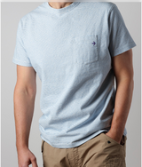 Royal / White Dbl Feedstripe Pocket Tee by Relwen