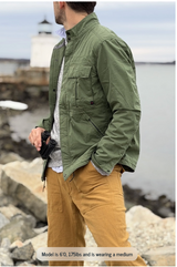 Drk Navy Sailcloth Tanker Jacket by Relwen