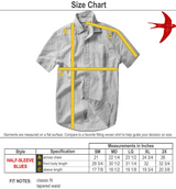 Navy Tick Half-Sleeve Blues Shirt by Relwen