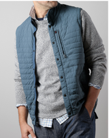 Dark Orange Quilted Windzip Vest by Relwen