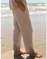 Alex Crane "Lines" French Linen Bo Pant